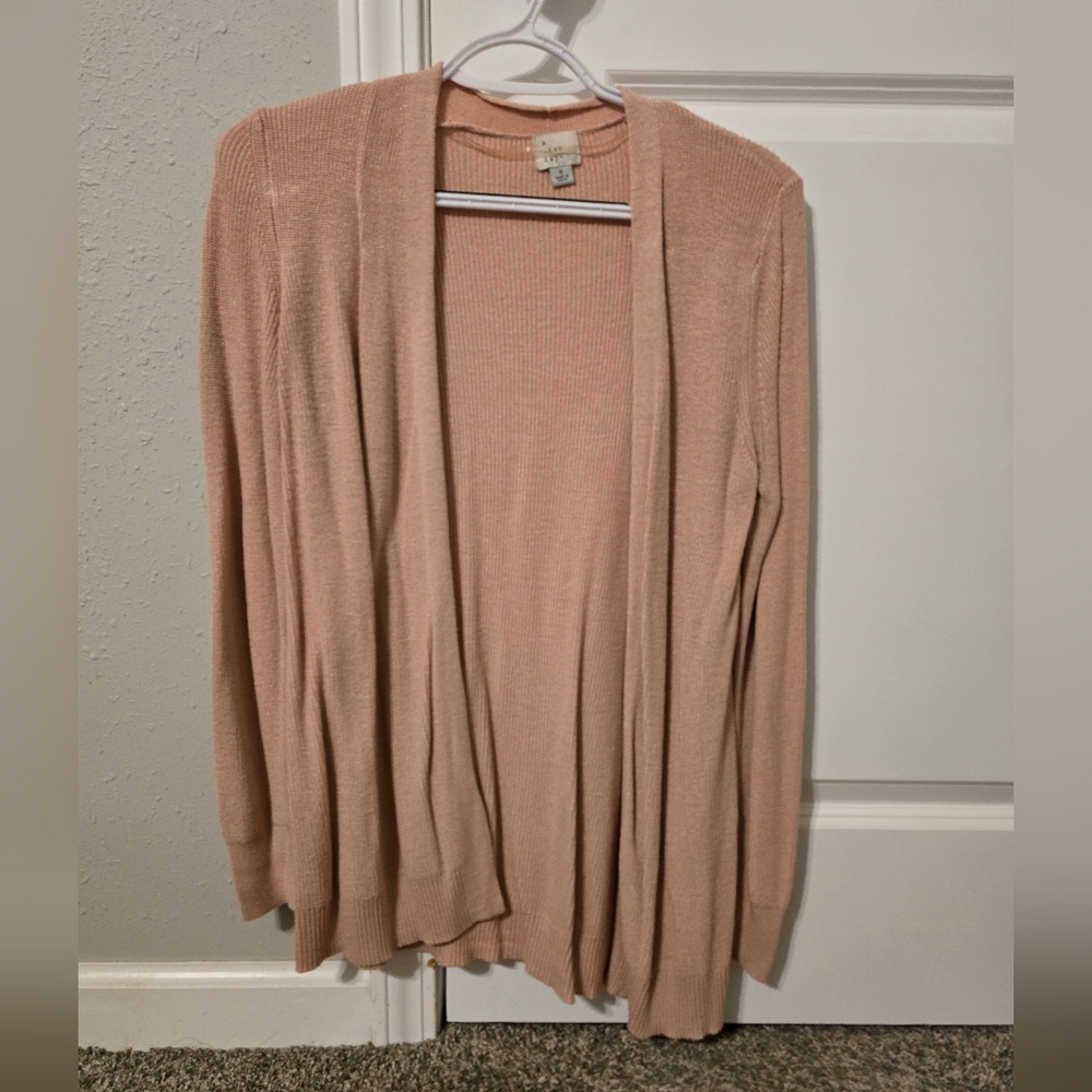 A New Day Tan Midi Skater Cardigan